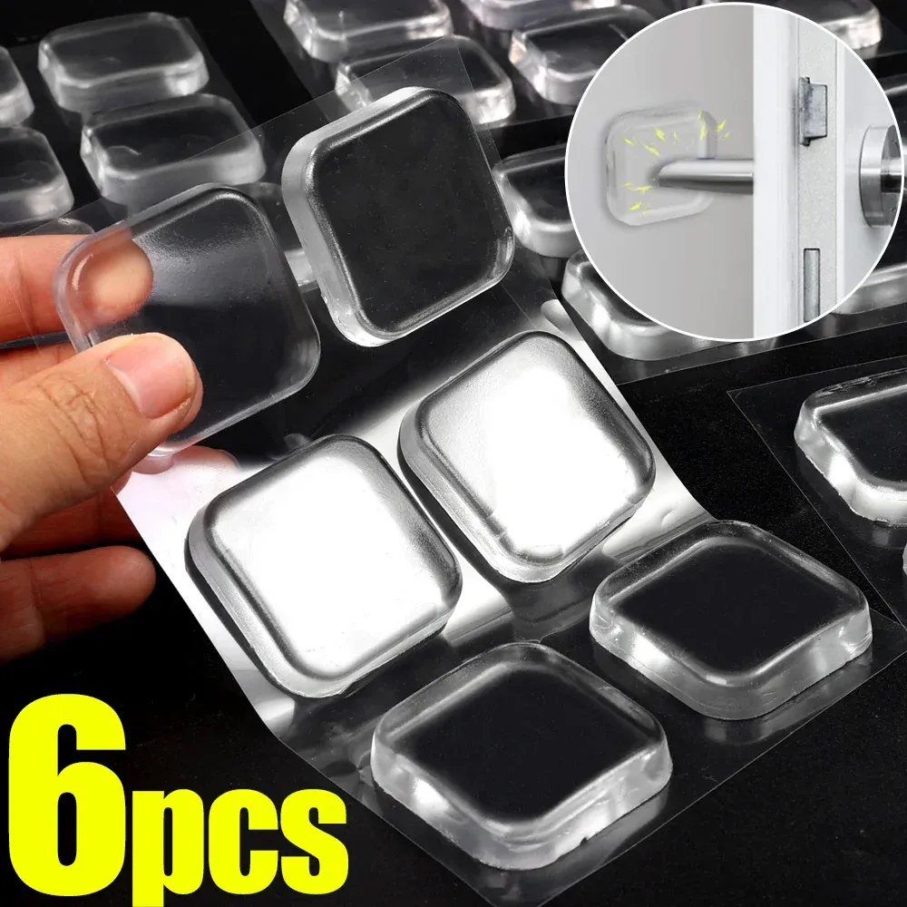 Butoirs de porte en silicone transparent en situation d'utilisation