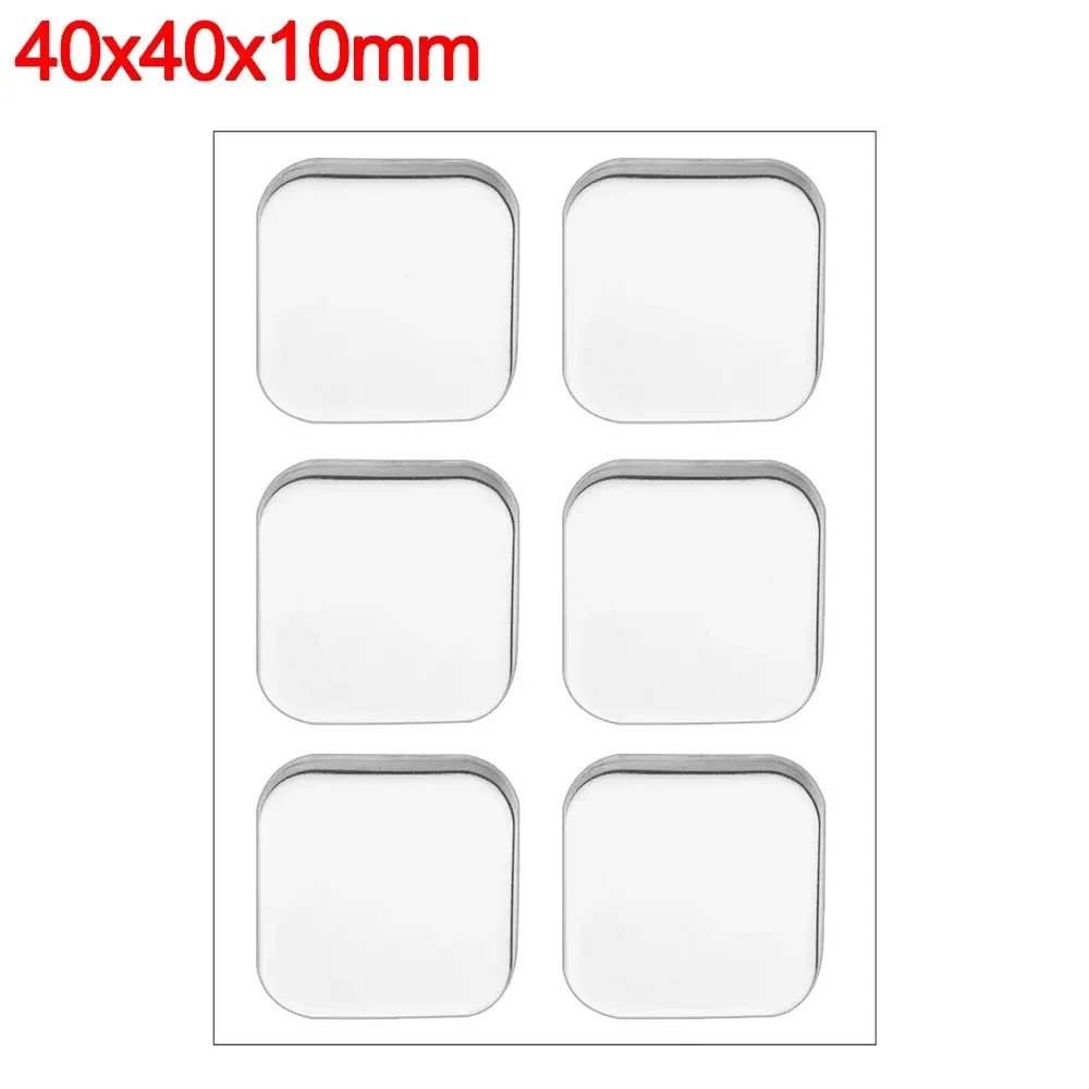 Butoirs de porte en silicone souple, antidérapants, auto-adhésifs, silencieux, transparents, lot de 6 7