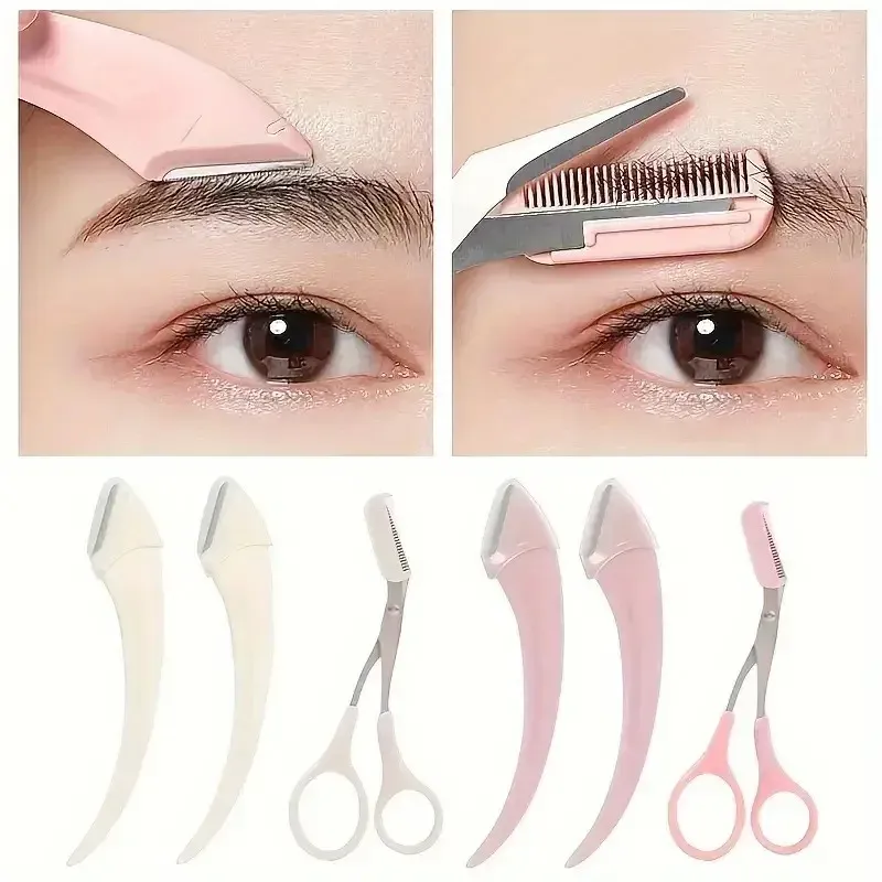 Détail des lames et du peigne de l'ensemble à sourcils