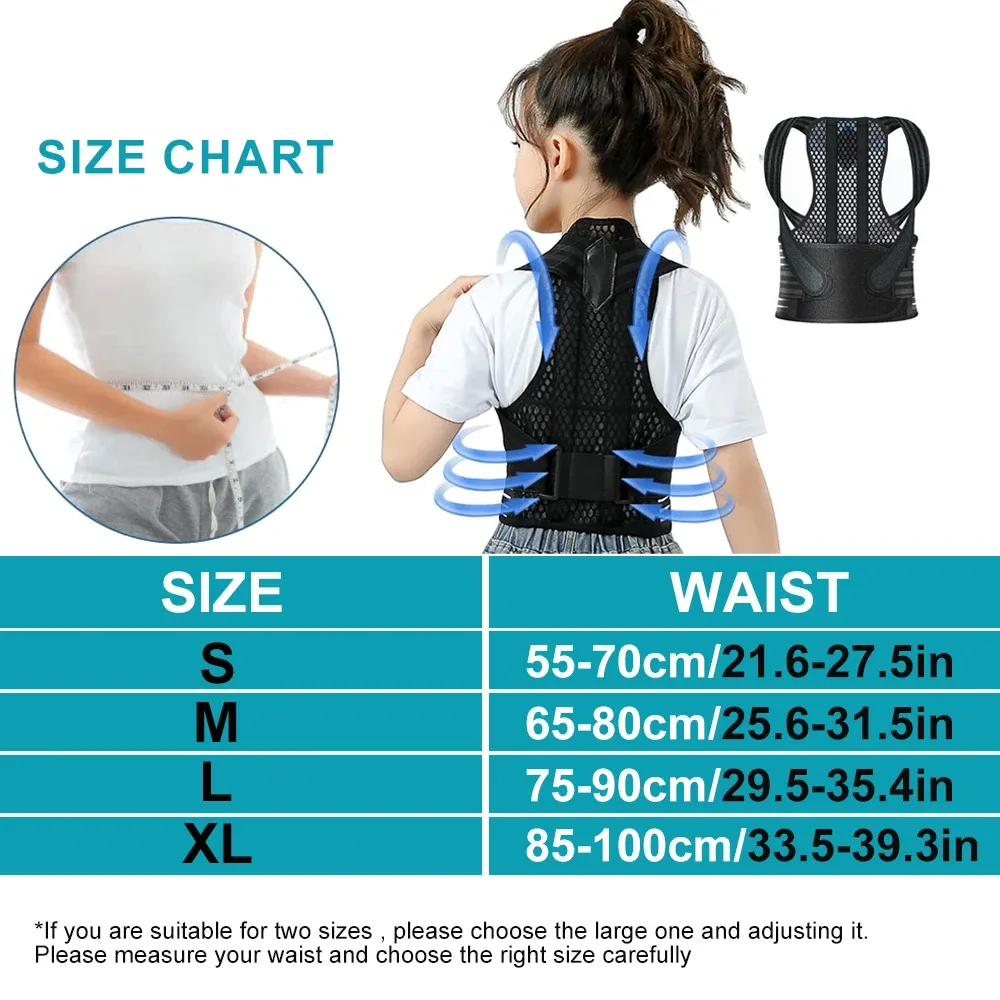 Correcteur de posture réglable pour enfants et adolescents, soutien du haut du dos et de la colonne vertébrale 2
