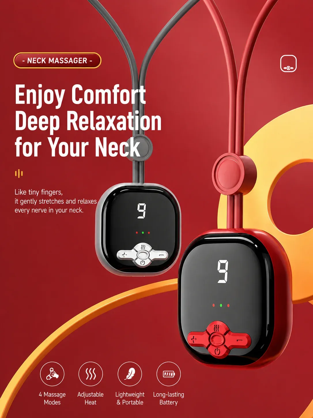 Masseur intelligent pour le cou et les épaules, vue d'ensemble
