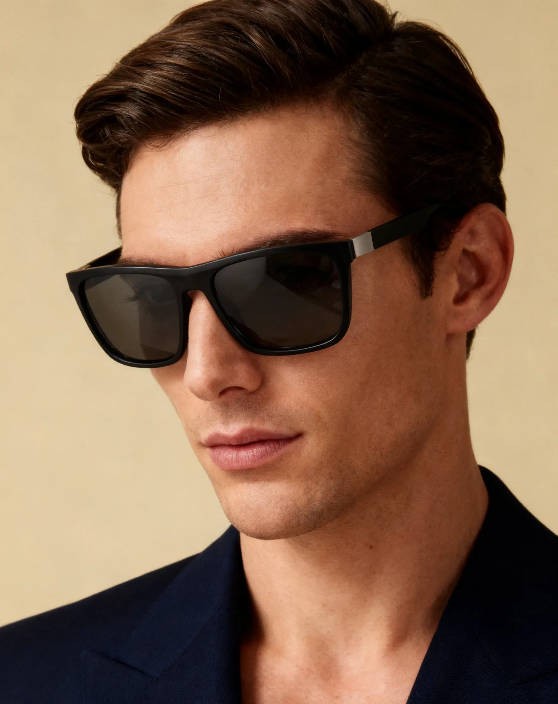 Lunettes de soleil carrées vintage polarisées unisexes, protection UV400 2