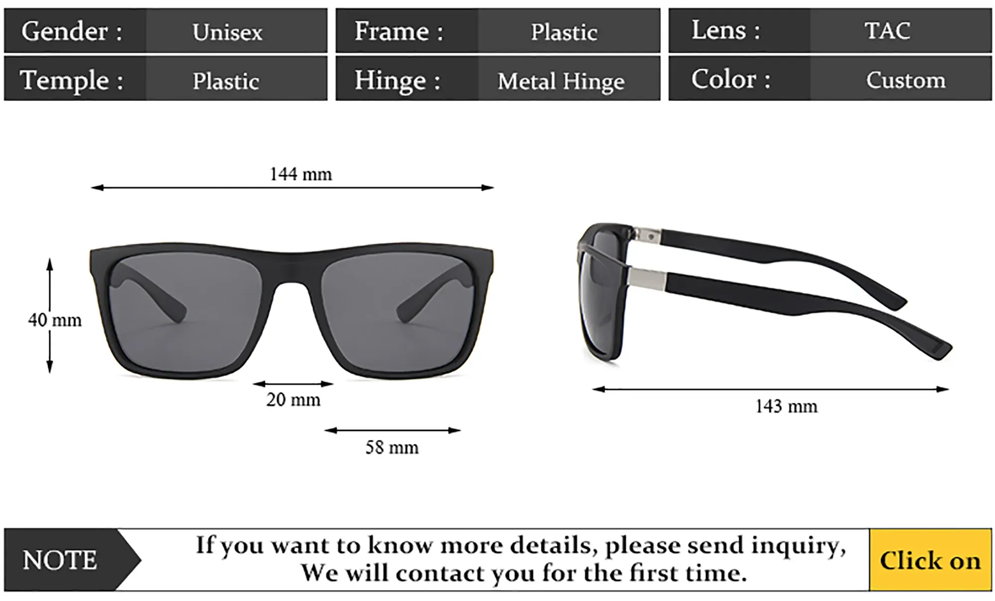 Lunettes de soleil carrées vintage polarisées unisexes, protection UV400 5