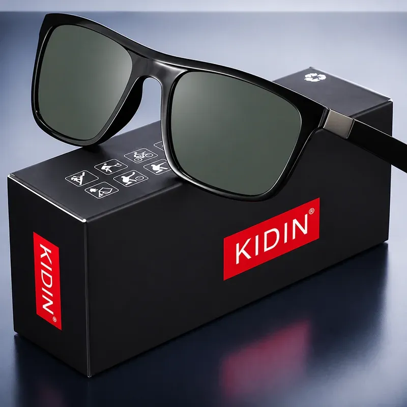 Détail du design des lunettes carrées