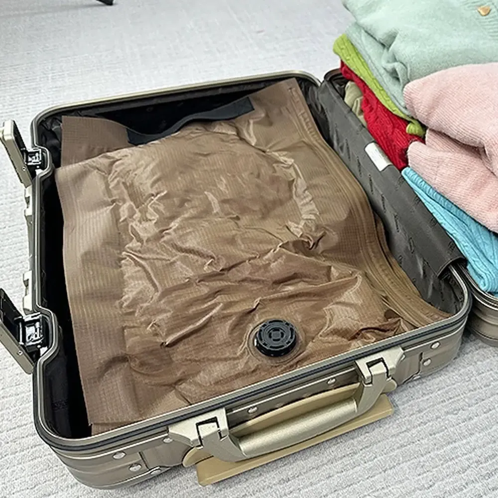 Sacs de rangement sous vide grande capacité, sacs de voyage étanches et enroulables, cube de rangement pour vêtements anti-poussière 4