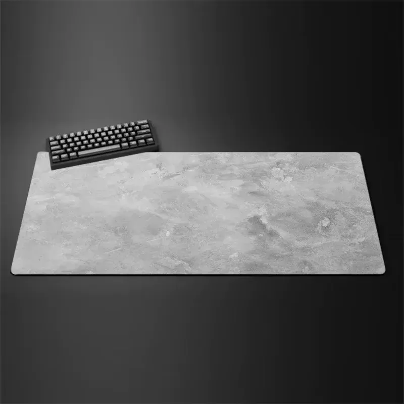 Tapis de souris gris, grand et petit format, bordures renforcées, antidérapant, pour clavier et bureau, série grise, tapis de jeu, accessoires informatiques. 13