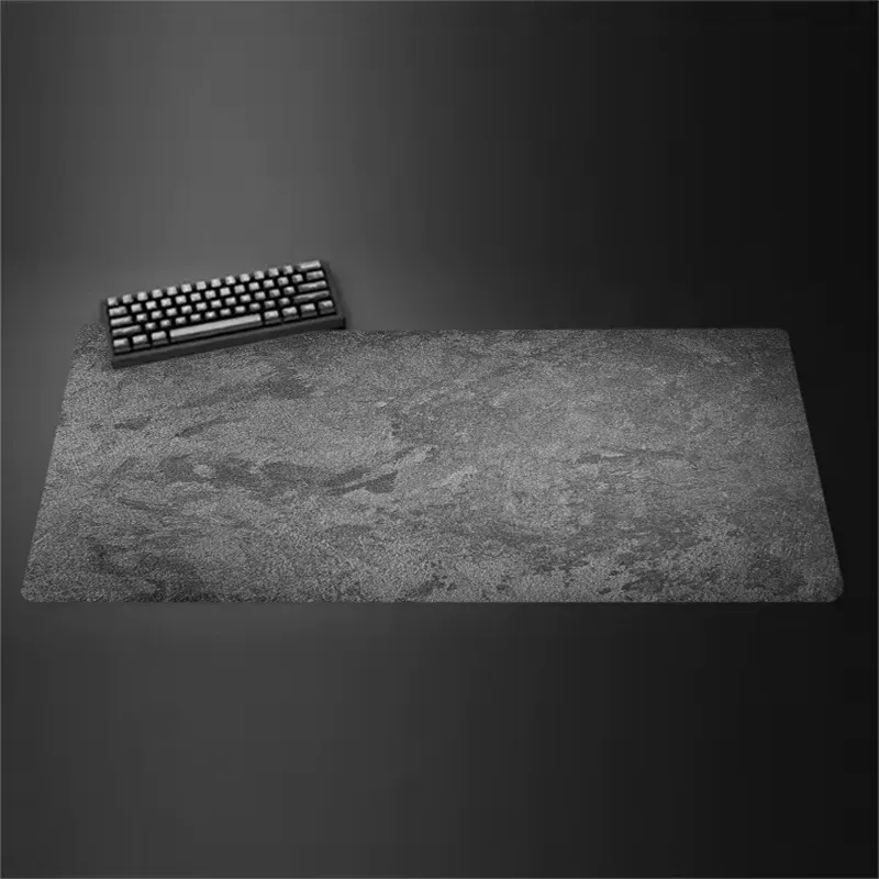 Tapis de souris gris, grand et petit format, bordures renforcées, antidérapant, pour clavier et bureau, série grise, tapis de jeu, accessoires informatiques. 9