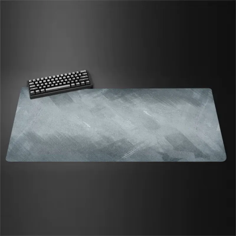 Tapis de souris gris, grand et petit format, bordures renforcées, antidérapant, pour clavier et bureau, série grise, tapis de jeu, accessoires informatiques. 26