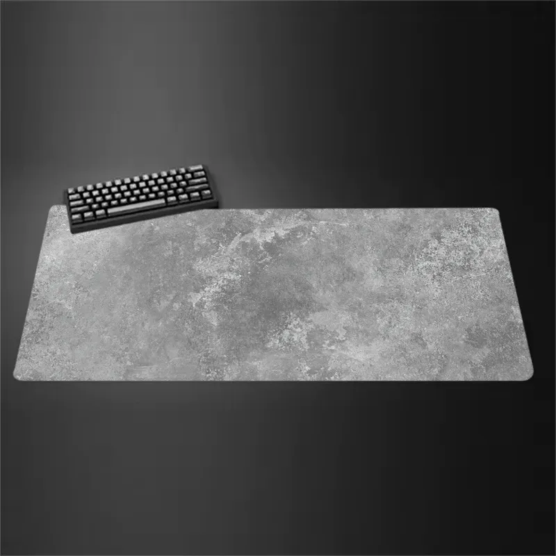 Tapis de souris gris, grand et petit format, bordures renforcées, antidérapant, pour clavier et bureau, série grise, tapis de jeu, accessoires informatiques. 29