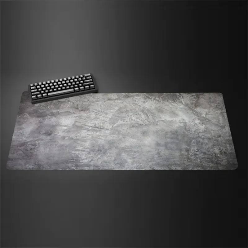 Tapis de souris gris, grand et petit format, bordures renforcées, antidérapant, pour clavier et bureau, série grise, tapis de jeu, accessoires informatiques. 22