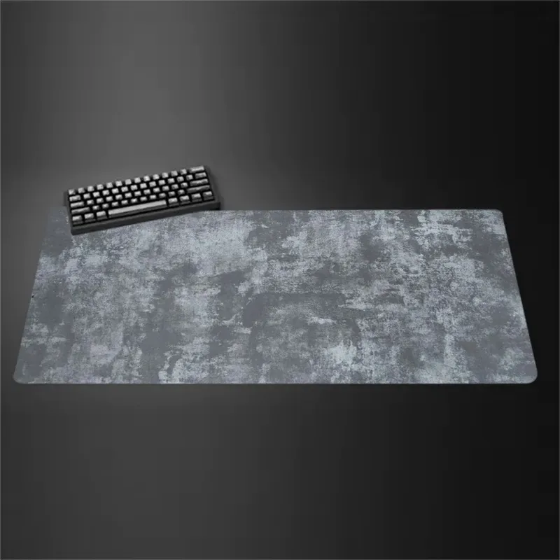 Tapis de souris gris, grand et petit format, bordures renforcées, antidérapant, pour clavier et bureau, série grise, tapis de jeu, accessoires informatiques. 21
