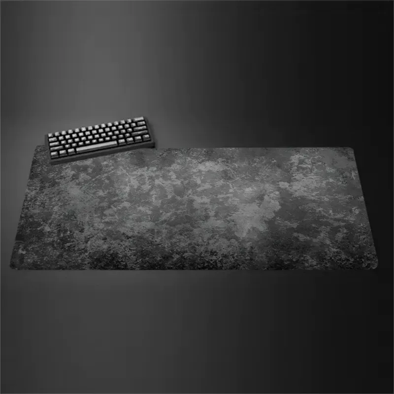 Tapis de souris gris, grand et petit format, bordures renforcées, antidérapant, pour clavier et bureau, série grise, tapis de jeu, accessoires informatiques. 20