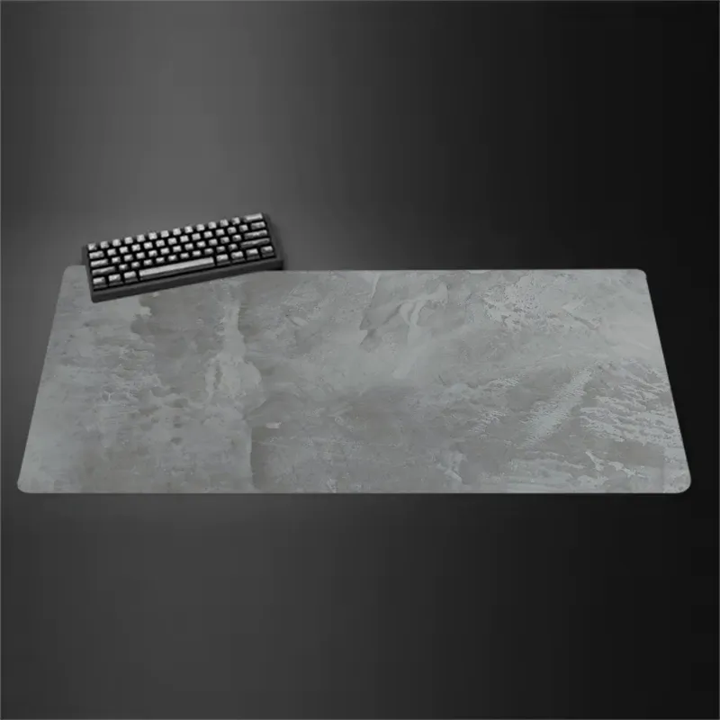 Tapis de souris gris, grand et petit format, bordures renforcées, antidérapant, pour clavier et bureau, série grise, tapis de jeu, accessoires informatiques. 24