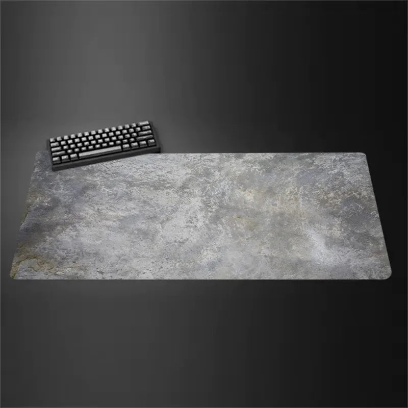 Tapis de souris gris, grand et petit format, bordures renforcées, antidérapant, pour clavier et bureau, série grise, tapis de jeu, accessoires informatiques. 18