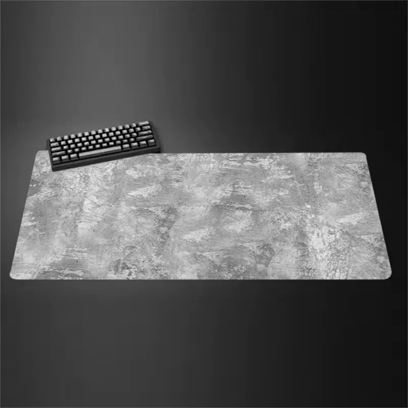 Tapis de souris gris, grand et petit format, bordures renforcées, antidérapant, pour clavier et bureau, série grise, tapis de jeu, accessoires informatiques. 15