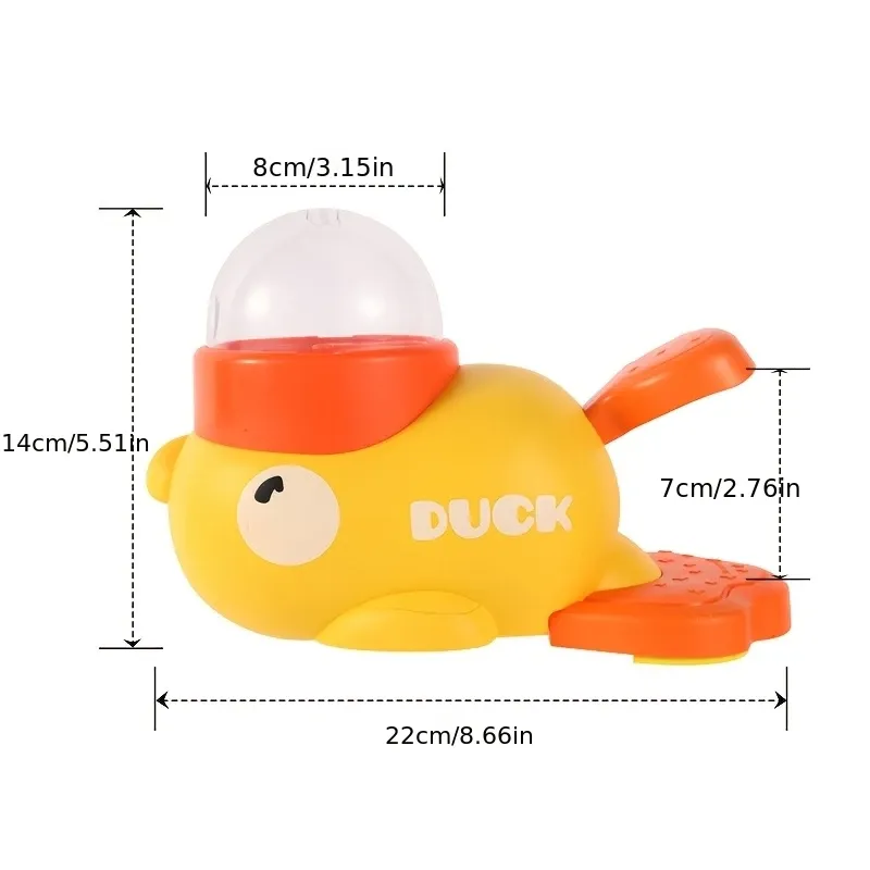 Jouet interactif 2-en-1 pour chien avec distributeur de friandises, design canard de dessin animé et mangeoire lente, idéal pour l'entraînement 2