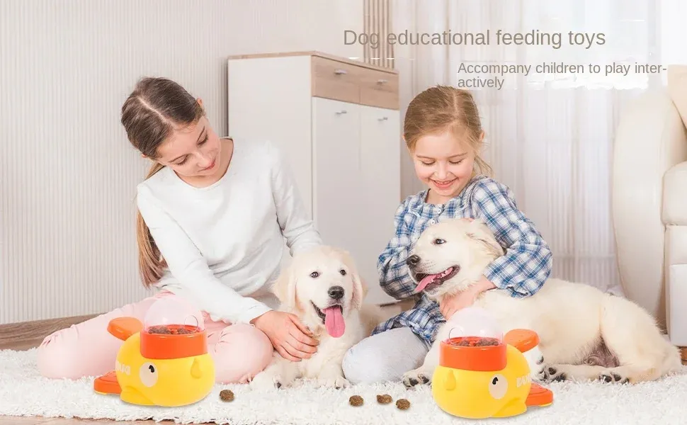 Jouet interactif canard de dessin animé pour chien