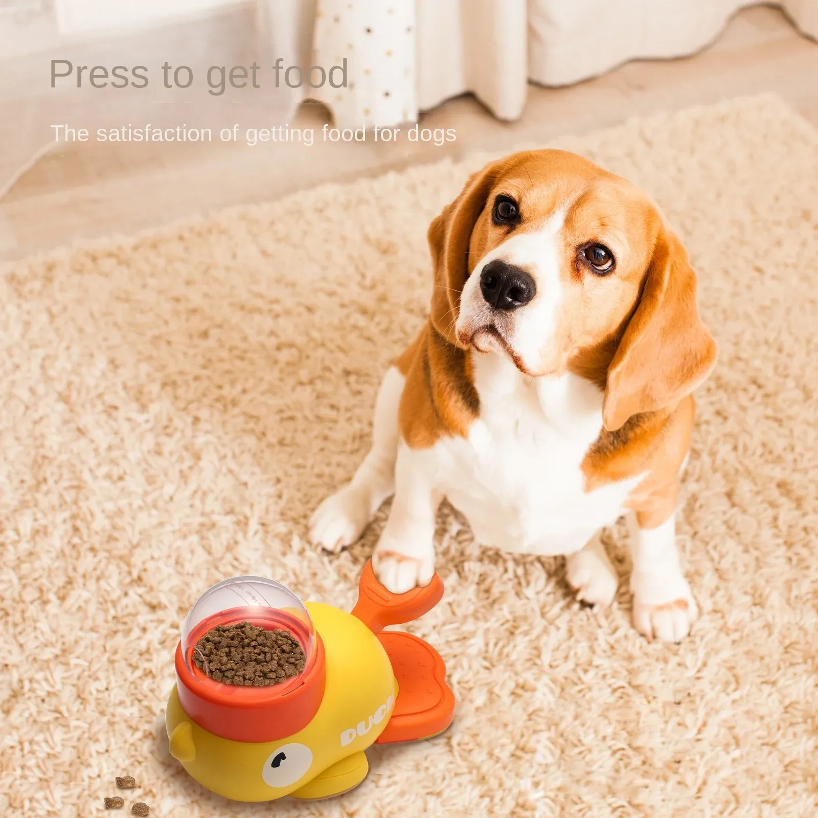 Jouet canard interactif pour chien