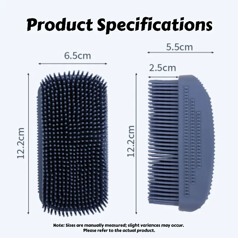 Détail des picots en silicone de la brosse de bain