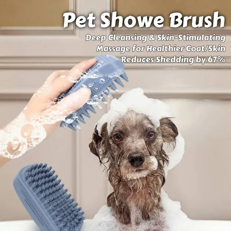 Brosse de massage pour animaux en action
