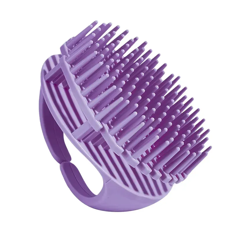 Brosse de massage en silicone pour cuir chevelu et corps, exfoliant capillaire et outil de lavage 7