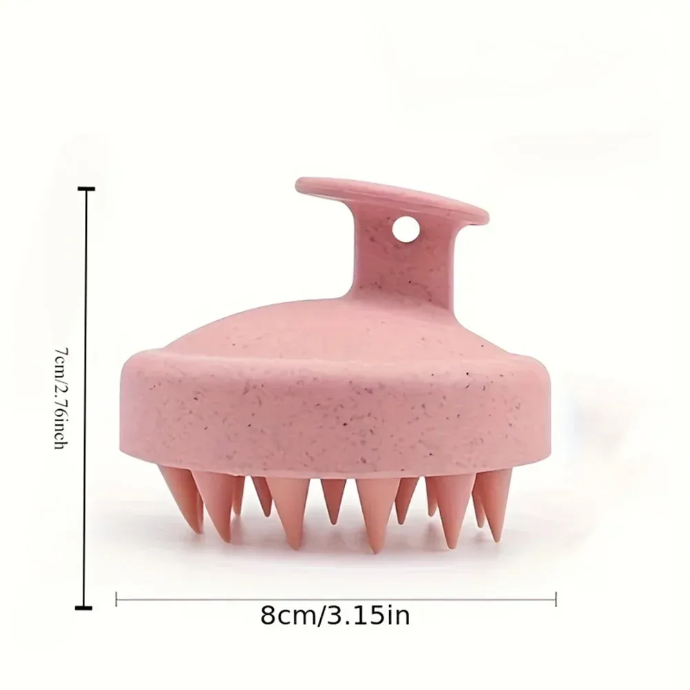 Brosse à shampoing en silicone pour massage du cuir chevelu et du corps 7