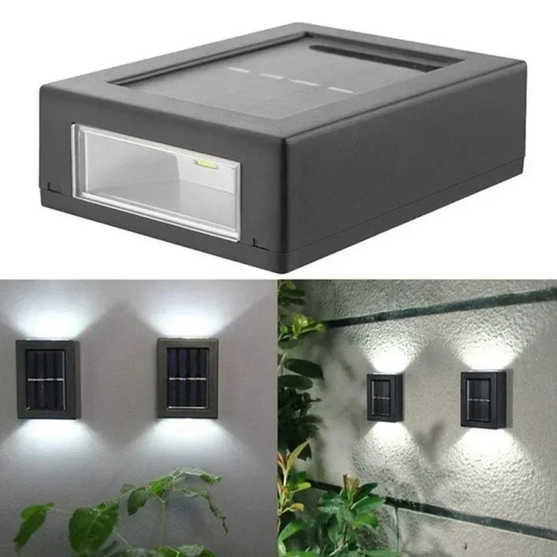 Lampes solaires extérieures à détection, applique murale solaire étanche, éclairage de jardin 5