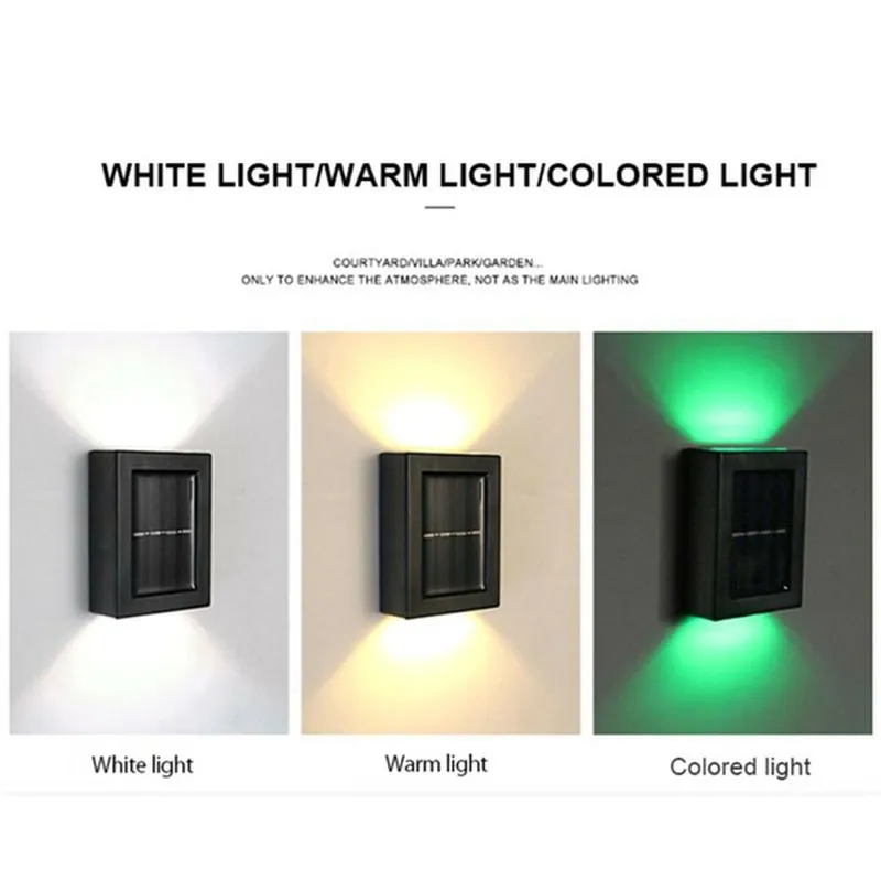 Lampe solaire de clôture éclairant un jardin la nuit