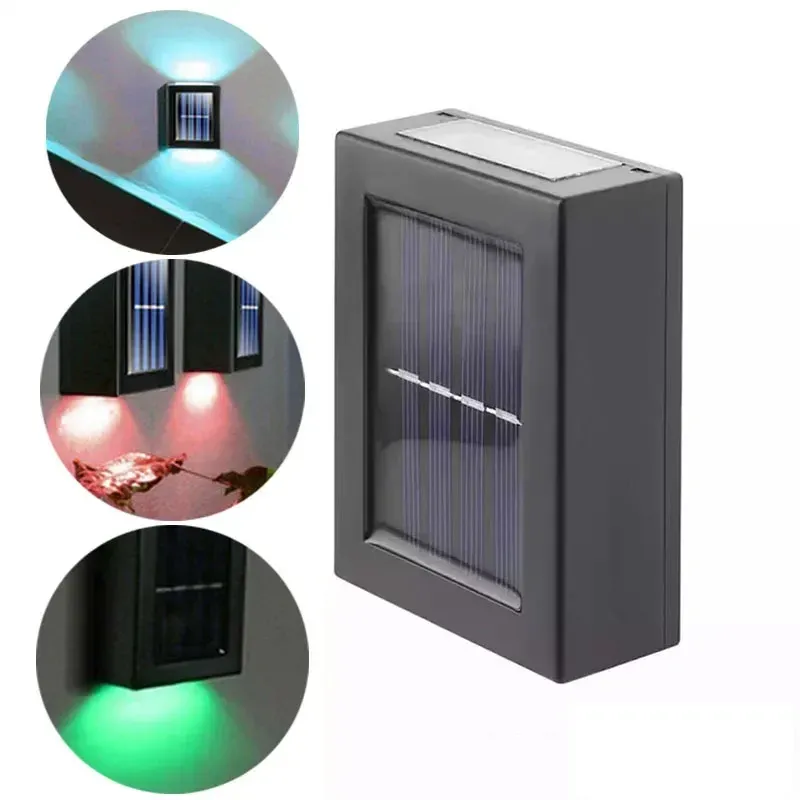 Lampes solaires extérieures à détection, applique murale solaire étanche, éclairage de jardin 7