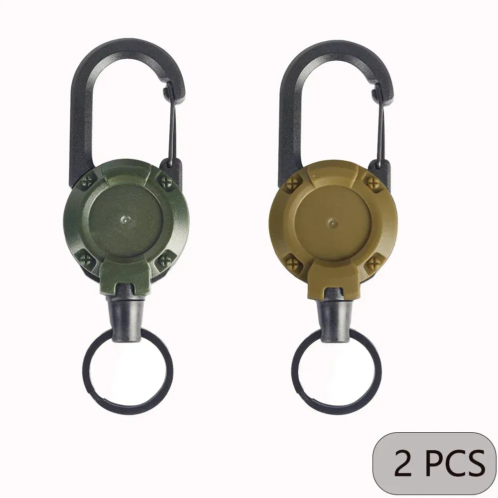 Porte-clés rétractable avec mousqueton robuste, pour hommes, idéal pour sacs d'extérieur (lot de 1, 2 ou 4) 15