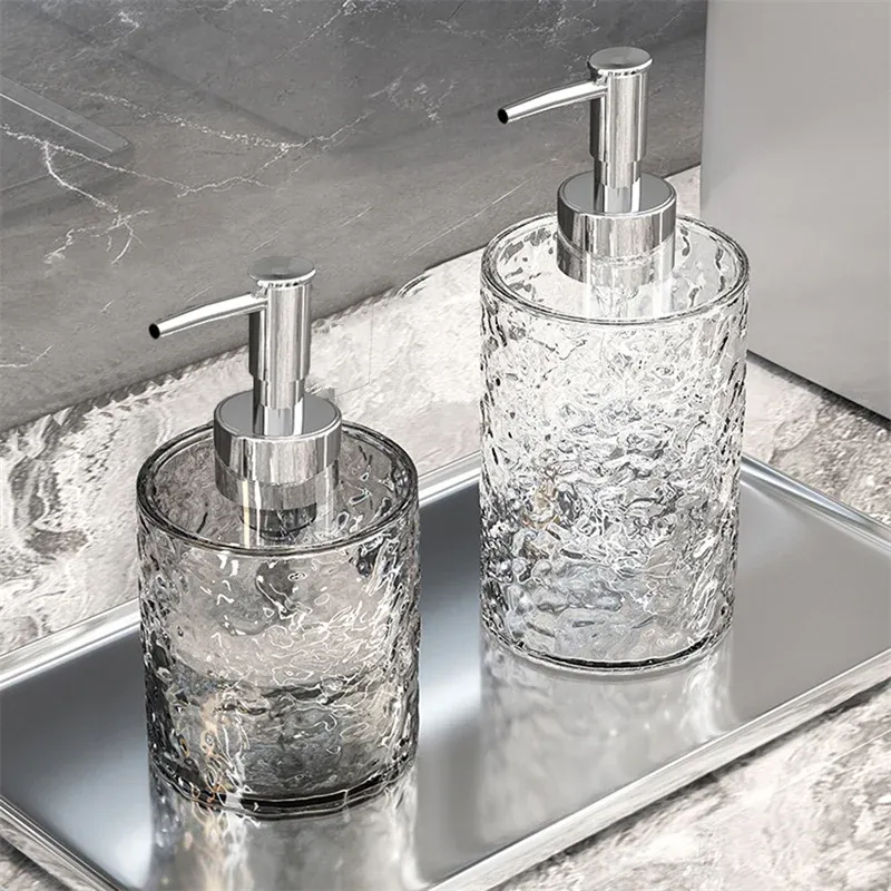 Distributeur de savon rechargeable à pompe en acrylique pour mains, vaisselle et liquides, pour cuisine, salle de bain et comptoir 2