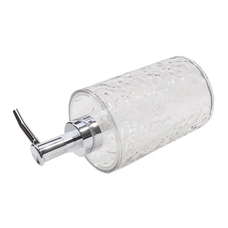 Distributeur de savon rechargeable à pompe en acrylique pour mains, vaisselle et liquides, pour cuisine, salle de bain et comptoir 5