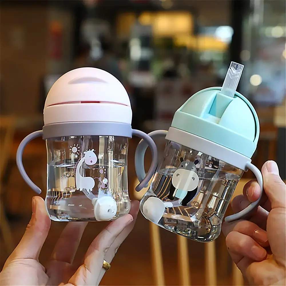 Gourde portable avec paille pour enfants, motif dessin animé, 250 ml - Image 1