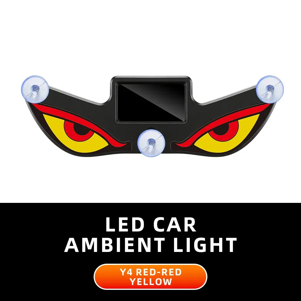 Lampe d'ambiance LED sans fil pour voiture effet « Demon Eye » avec ventouse, rechargeable par USB, à effet respiration 11