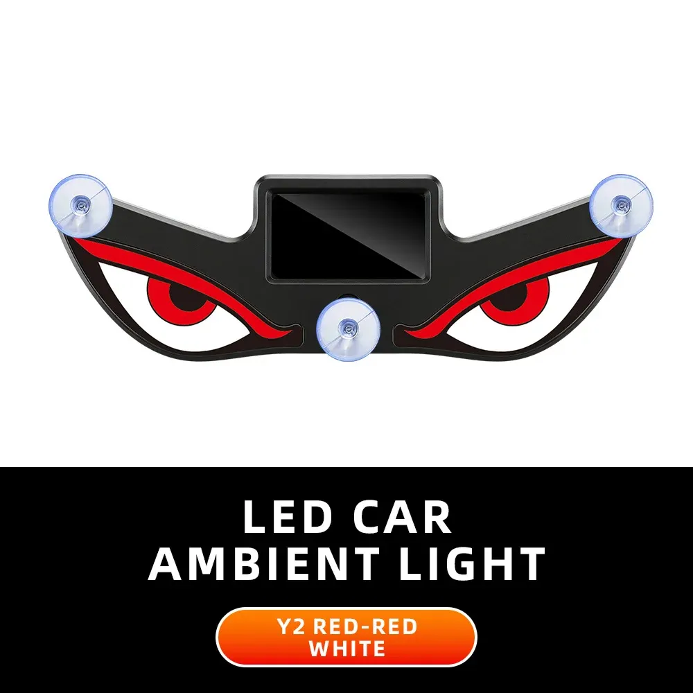 Lampe d'ambiance LED sans fil pour voiture effet « Demon Eye » avec ventouse, rechargeable par USB, à effet respiration 9