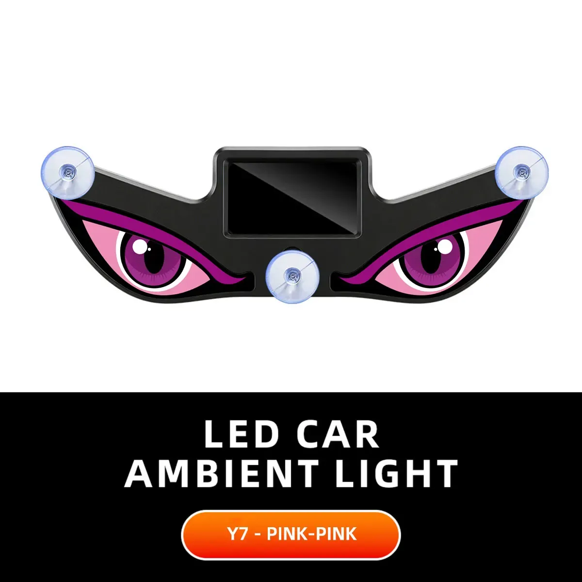 Lampe d'ambiance LED sans fil pour voiture effet « Demon Eye » avec ventouse, rechargeable par USB, à effet respiration 14