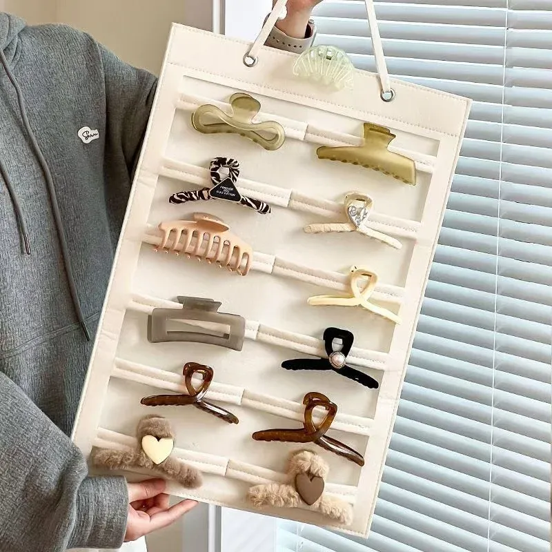 Organisateur mural suspendu pour accessoires de cheveux 8