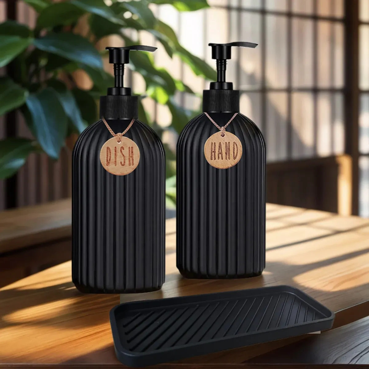 Détail du plateau en silicone et des distributeurs