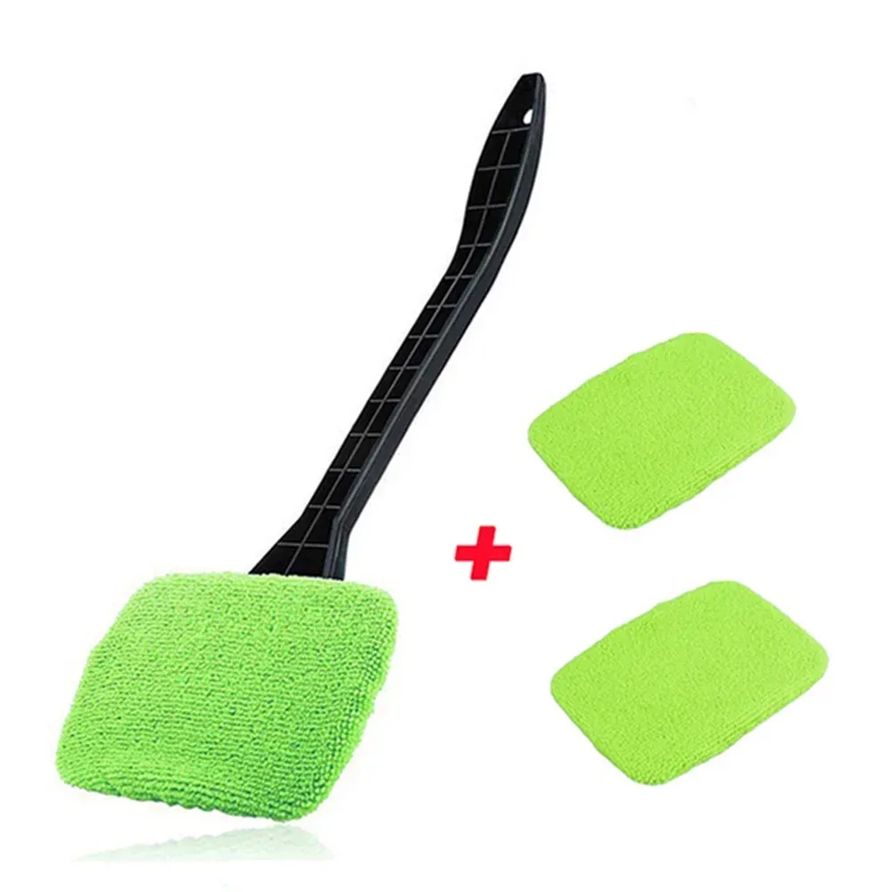 Kit de brosse de nettoyage pour vitres de voiture, outil de nettoyage de pare-brise avec manche long, brosse intérieure pour essuie-glace 7