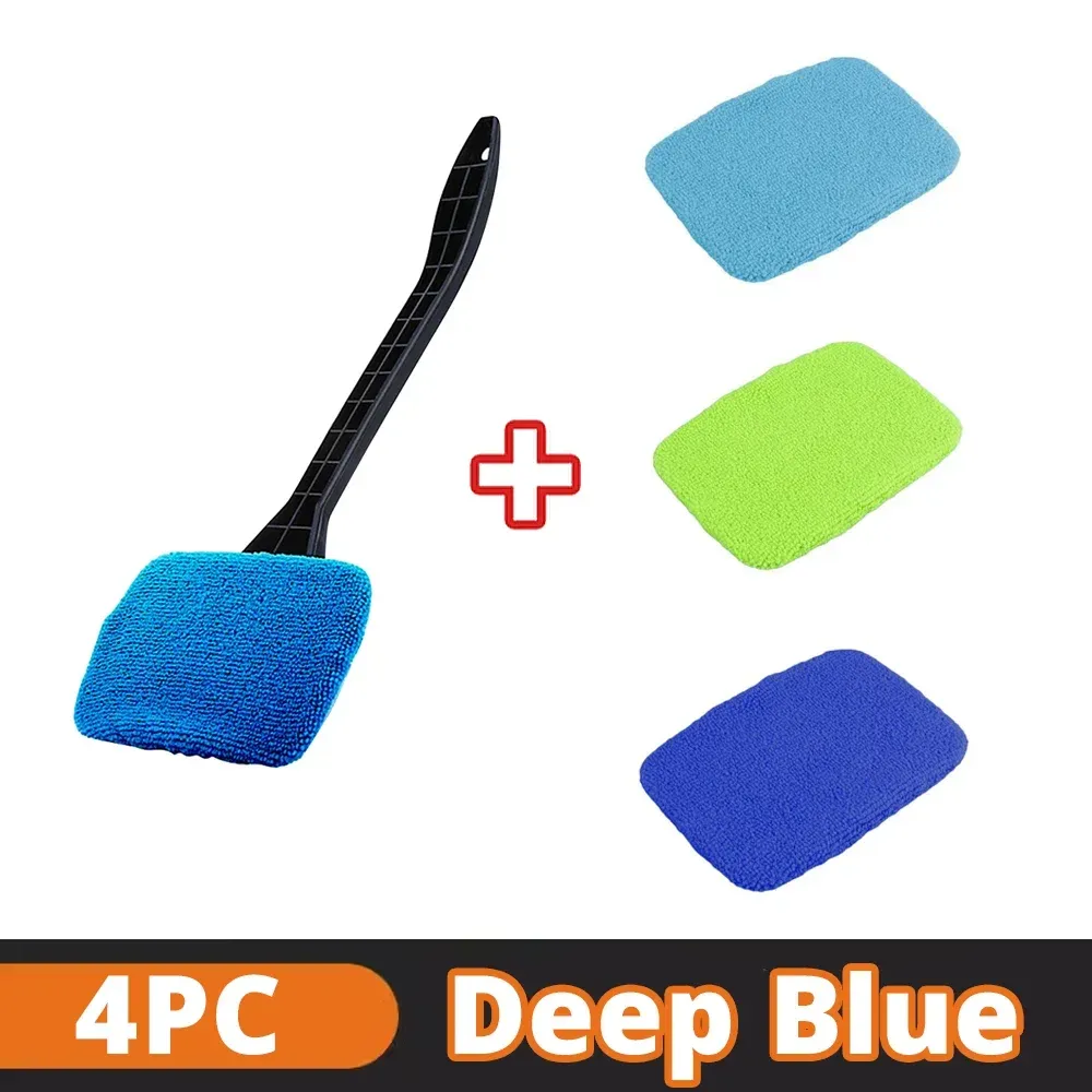 Kit de brosse de nettoyage pour vitres de voiture, outil de nettoyage de pare-brise avec manche long, brosse intérieure pour essuie-glace 13