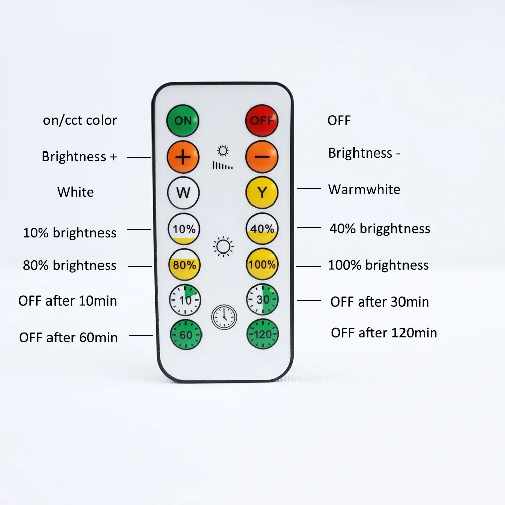 Lampe LED ronde pour armoire et placard à piles, éclairage dimmable à température de couleur réglable, avec télécommande 6
