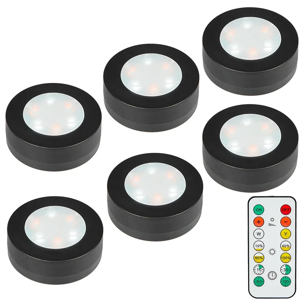 Lampe LED ronde en situation dans une armoire
