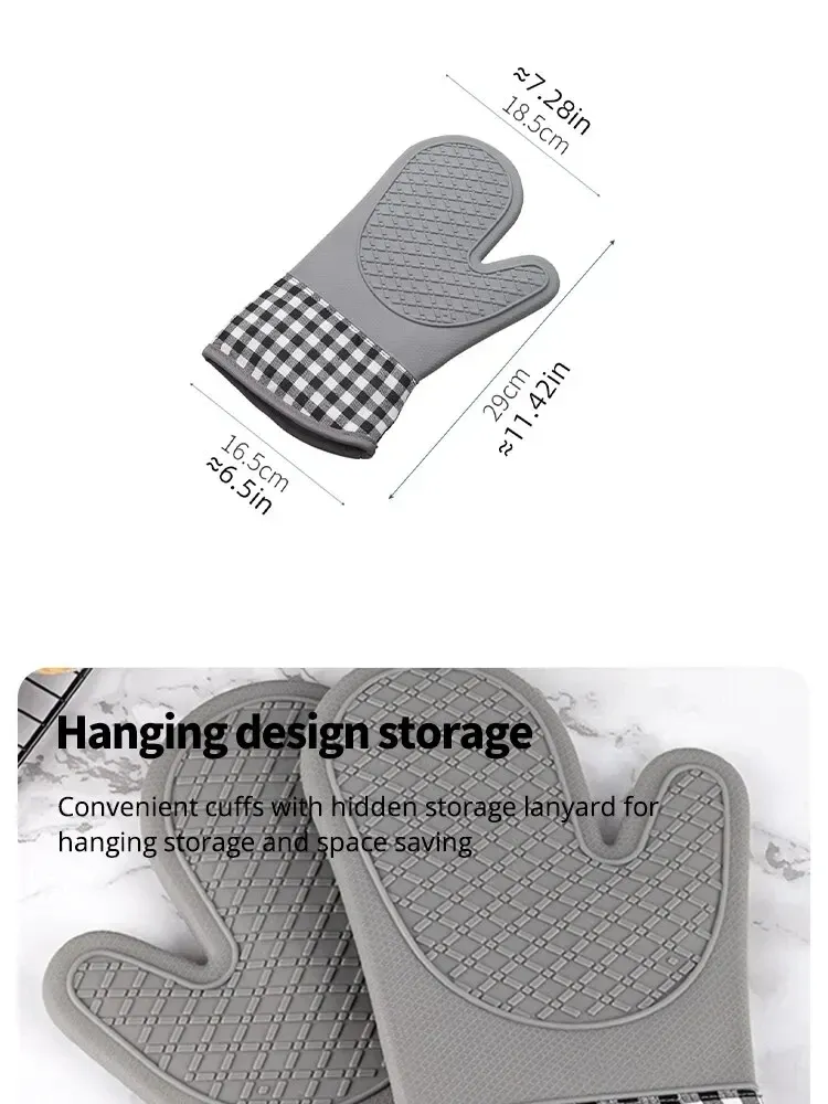 Détail du gant de cuisine en silicone