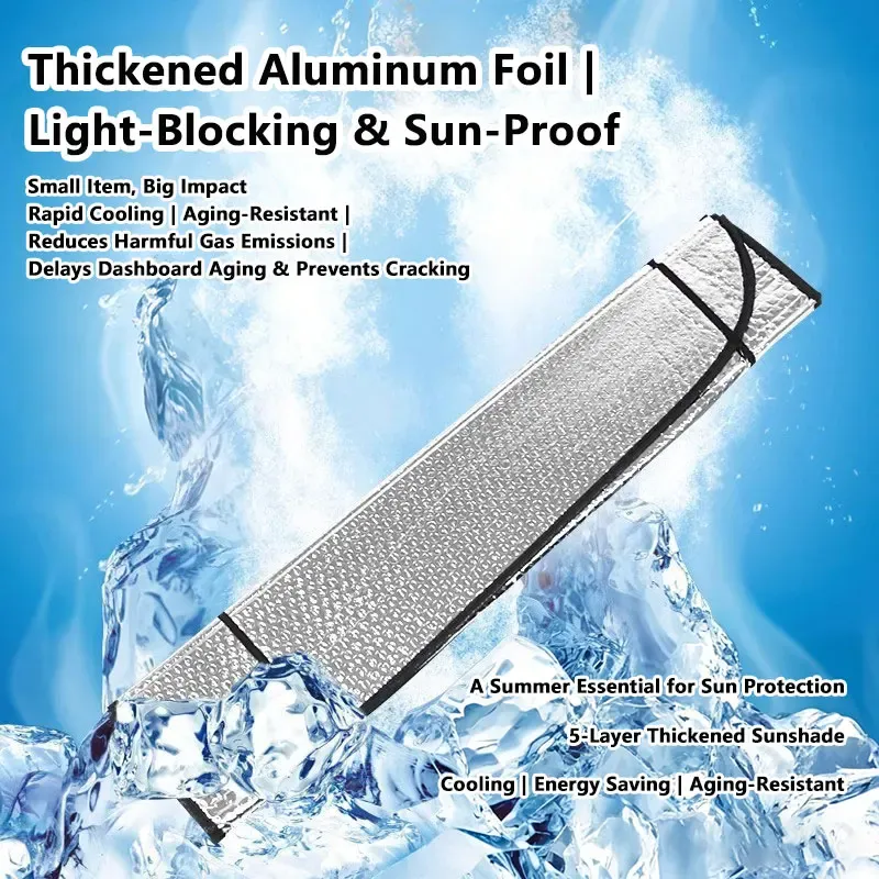 Pare-soleil de voiture en film, protection pare-brise, accessoire auto pliable 140 x 70 cm, protection UV 6