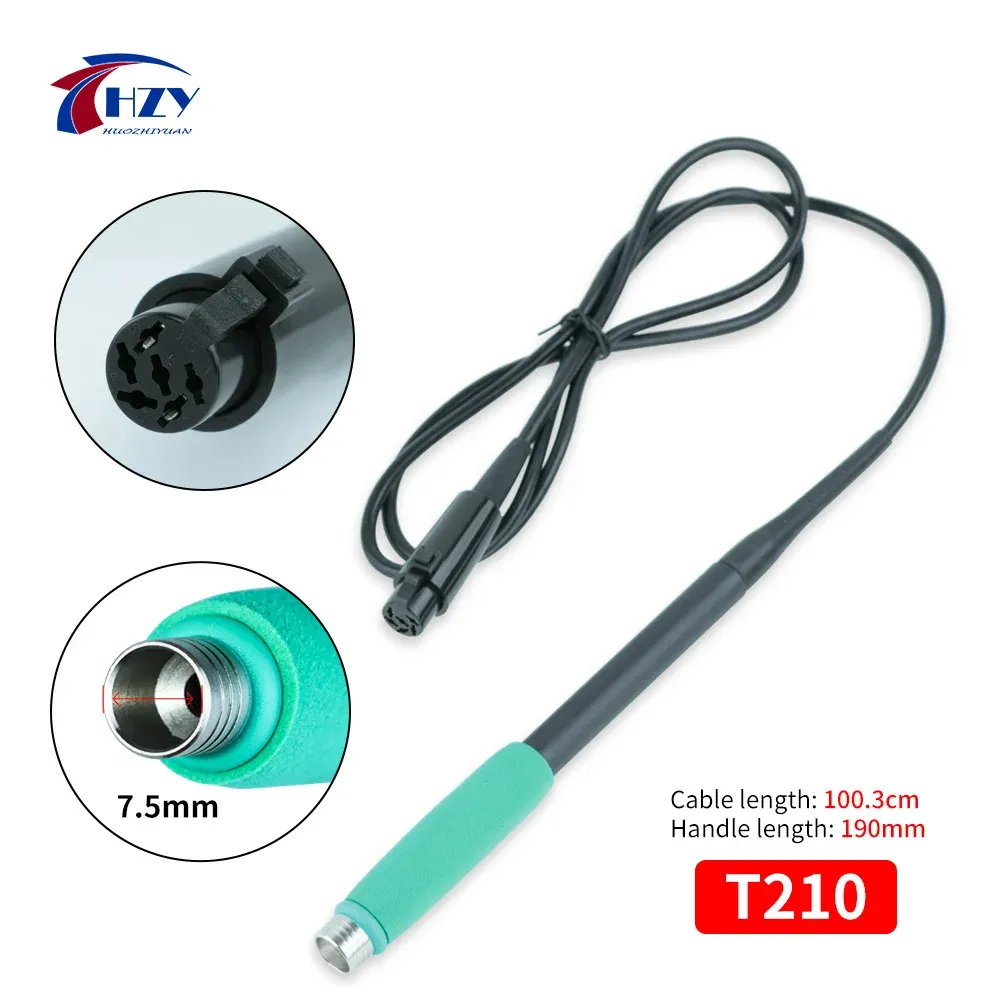 HZY C210 Pointes de fer à souder, outils de soudage K/SK/I/IS universels 210, poignée de fer à souder électrique pour kit de station de soudage T210 9