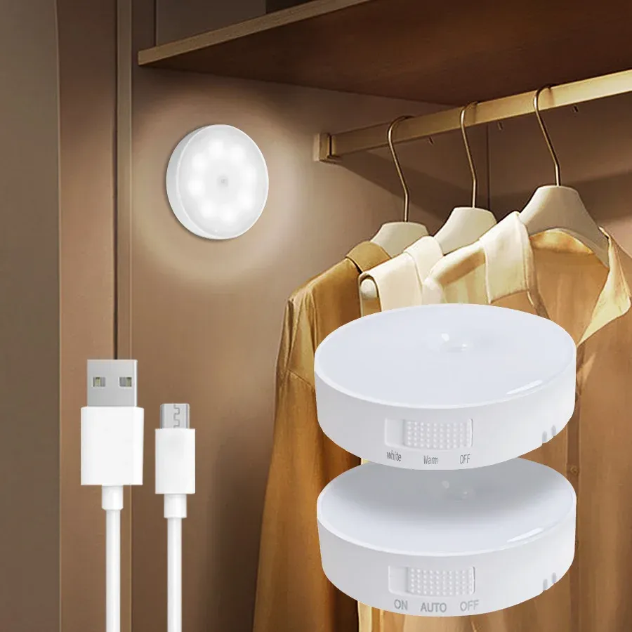 Veilleuse LED rechargeable à capteur de mouvement pour sous-armoire, escalier, placard et cuisine - Image 1