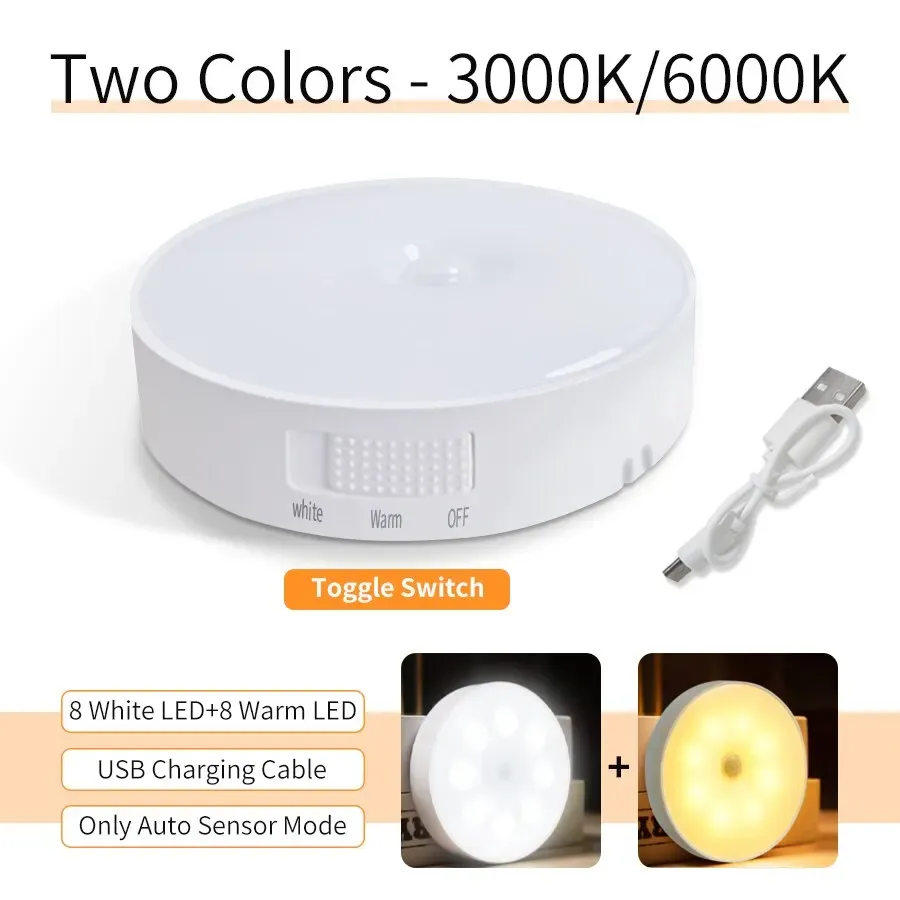 Veilleuse LED rechargeable à capteur de mouvement pour sous-armoire, escalier, placard et cuisine 10