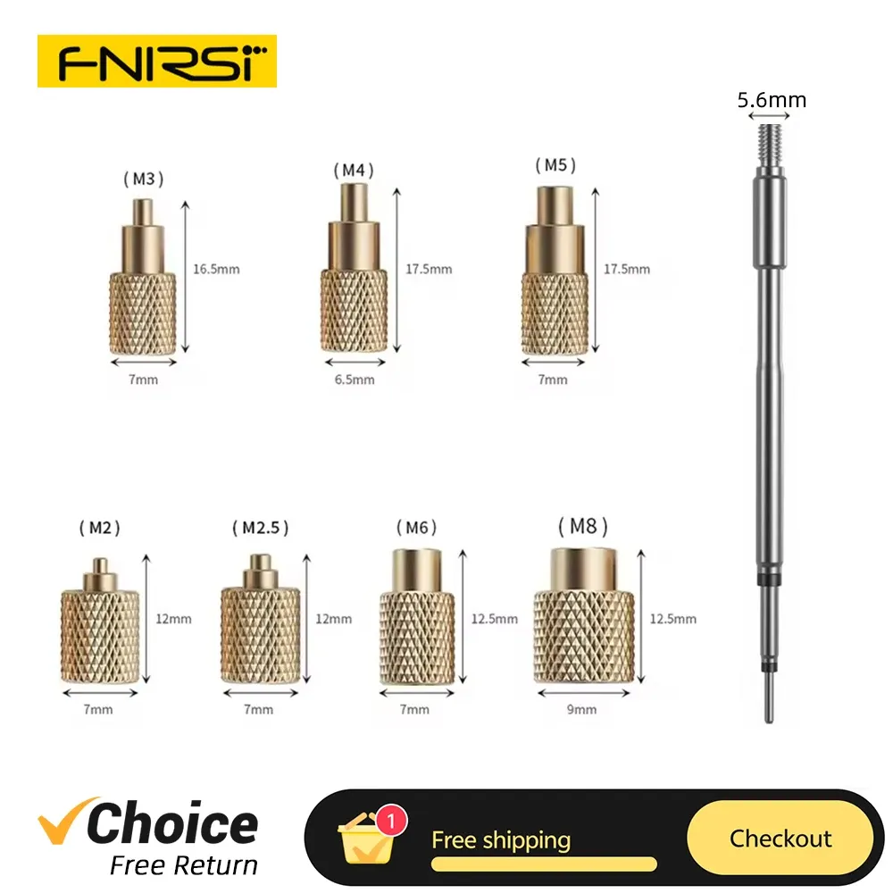 FNIRSI HS02A Kit d'insertion d'écrous thermosertis pour impression 3D, fer à souder spécialisé avec tête de presse pour filetage intégré - Image 1