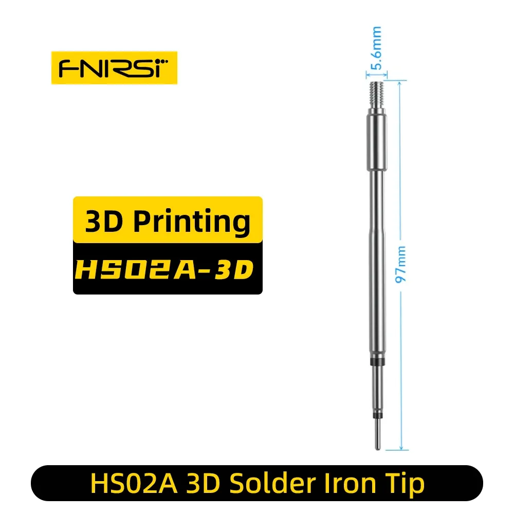 FNIRSI HS02A Kit d'insertion d'écrous thermosertis pour impression 3D, fer à souder spécialisé avec tête de presse pour filetage intégré 8