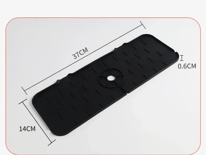 Tapis en silicone pour robinet de cuisine, protection anti-éclaboussures pour évier 7